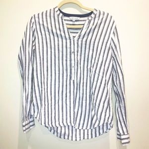 ⚡️ Norah Striped Henley Tunic 100% Cotton Shirt S
